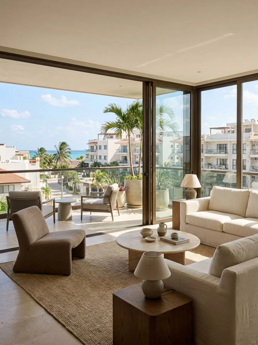 Coastal view from Playa del Carmen
